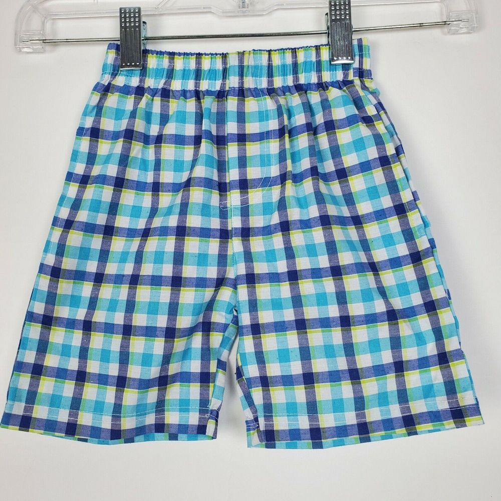 Kids Headquarters Boys Plaid‎ Check Shorts Size 24M Cotton Blend